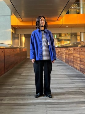 「NANO universe（ナノユニバース）のアイテム（ミリタリージャケット）」を使った、NANO universeさん（メンズ・170cm）の秋コーディネート