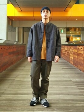 「NANO universe（ナノユニバース）のアイテム（チノパンツ）」を使った、NANO universeさん（メンズ・175cm）の秋コーディネート