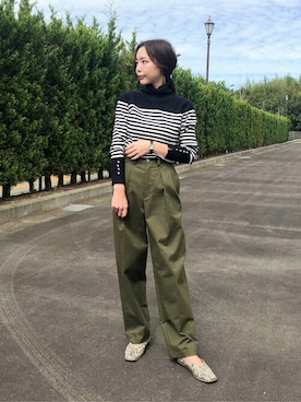 「タックイン」｜NANO universeさん（レディース・161cm）の秋コーディネート