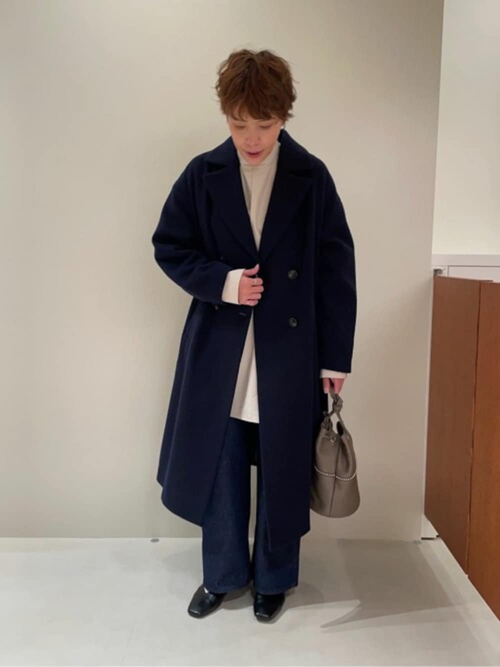 LB.03/ウールビーバーダブルボタンコートを使った人気ファッション