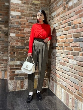 「アイテム（スラックス、その他）」を使った、NANO universeさん（レディース・164cm）の秋コーディネート