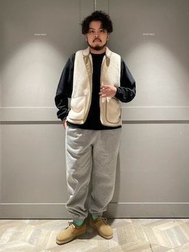 「NANO universe（ナノユニバース）のアイテム（スウェットパンツ）」を使った、NANO universeさん（メンズ・172cm）の秋コーディネート