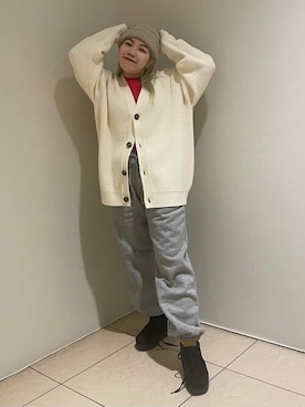 「NANO universe（ナノユニバース）のアイテム（スウェットパンツ）」を使った、NANO universeさん（レディース・146cm）の秋コーディネート