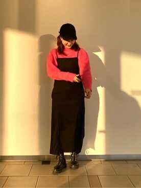 「NANO universe（ナノユニバース）のアイテム（帽子）」を使った、NANO universeさん（レディース・162cm）の冬コーディネート