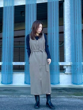 「THE SOX（ザ ソックス）のアイテム」を使った、NANO universeさん（レディース・160cm）の冬コーディネート