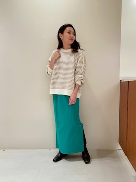 「ナロースカート」｜NANO universeさん（レディース・155cm）の冬コーディネート