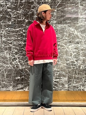 「nano・universe」｜「アイテム（スウェット）」を使った、NANO universeさん（メンズ・170cm）の冬コーディネート