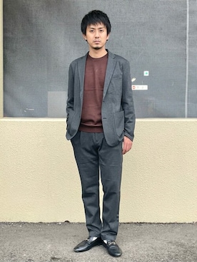 「NANO universe（ナノユニバース）のアイテム（セットアップ）」を使った、NANO universeさん（メンズ・171cm）の冬コーディネート