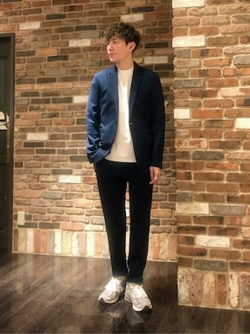 「NANO universe（ナノユニバース）のアイテム（セットアップ）」を使った、NANO universeさん（メンズ・176cm）の春コーディネート