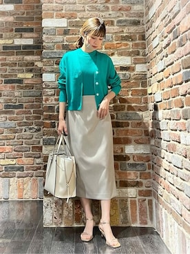 「アイテム（サンダル、ゴールド系）」を使った、NANO universeさん（レディース・158cm）の春コーディネート