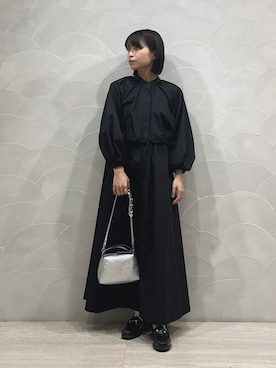 「NANO universe（ナノユニバース）のアイテム（シャツワンピース）」を使った、NANO universeさん（レディース・153cm）の春コーディネート