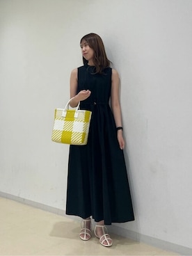 「nano・universe」｜「アイテム（ワンピース/ドレス）」を使った、NANO universeさん（レディース・160cm）の春コーディネート