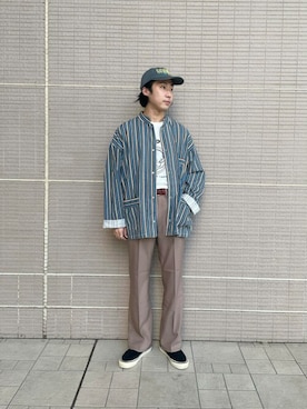 「ARMY TWILL（アーミーツイル）のアイテム（シャツ/ブラウス）」を使った、Sonny Label MENSさん（メンズ・168cm）の秋コーディネート