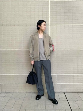 「URBAN RESEARCH（アーバンリサーチ）のアイテム（MA-1）」を使った、Sonny Label MENSさん（メンズ・168cm）の秋コーディネート