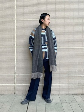 「TWEED MILL（ツイードミル）のアイテム」を使った、Sonny Label MENSさん（メンズ・168cm）の冬コーディネート