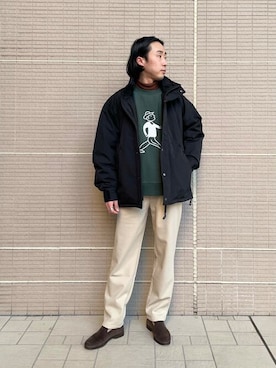 「URBAN RESEARCH Sonny Label（アーバンリサーチサニーレーベル）のアイテム（マウンテンパーカー）」を使った、Sonny Label MENSさん（メンズ・168cm）の冬コーディネート