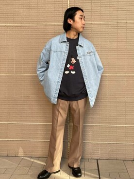 「URBAN RESEARCH Sonny Label（アーバンリサーチサニーレーベル）のアイテム（デニムジャケット）」を使った、Sonny Label MENSさん（メンズ・168cm）の冬コーディネート