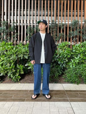 「URBAN RESEARCH Sonny Label（アーバンリサーチサニーレーベル）のアイテム（ノーカラージャケット）」を使った、Sonny Label MENSさん（メンズ・168cm）の春コーディネート