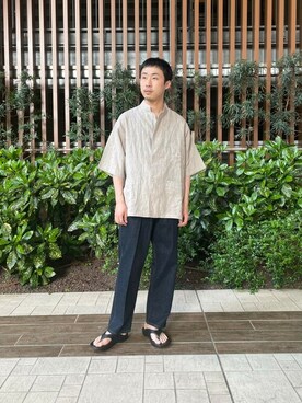 「ARMY TWILL（アーミーツイル）のアイテム（シャツ/ブラウス）」を使った、Sonny Label MENSさん（メンズ・168cm）の春コーディネート