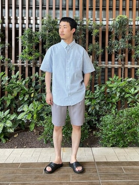 「OOFOS(ウーフォス)のアイテム」を使った、Sonny Label MENSさん(メンズ・168cm)の春コーディネート