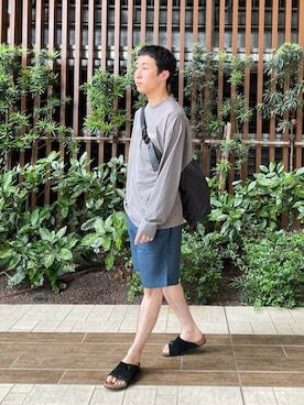 「URBAN RESEARCH Sonny Label（アーバンリサーチサニーレーベル）のアイテム（バッグ）」を使った、Sonny Label MENSさん（メンズ・168cm）の夏コーディネート
