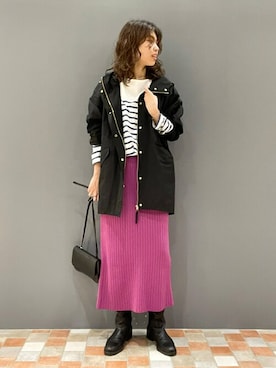 「アイテム（ブルゾン）」を使った、SAYAKAさん（レディース・165cm）の秋コーディネート
