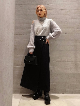 「HARE（ハレ）のアイテム（バッグ）」を使った、sayaさん（レディース・157cm）の冬コーディネート