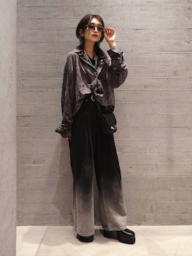 「HARE（ハレ）のアイテム（サングラス）」を使った、sayaさん（レディース・157cm）の夏コーディネート