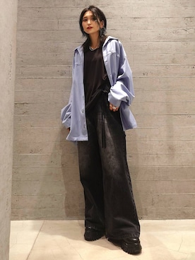 「アイテム（ネックレス）」を使った、sayaさん（レディース・157cm）の夏コーディネート
