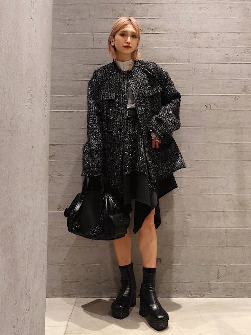 セール】ラメツイードイレヘムミニスカート(HARE)（スカート）｜HARE