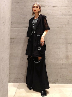 「HARE（ハレ）のアイテム（テーラードジャケット）」を使った、sayaさん（レディース・157cm）の春コーディネート