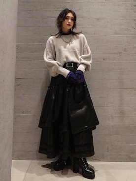 「HARE（ハレ）のアイテム（ローファー）」を使った、sayaさん（レディース・157cm）の秋コーディネート