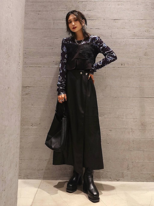 セール】【百田夏菜子着用/OCCASION SERIES】フラワーモチーフビスチェ