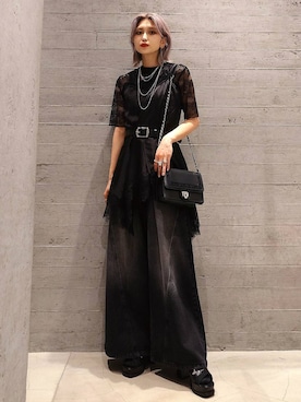 「HARE（ハレ）のアイテム（ブーツ）」を使った、sayaさん（レディース・157cm）の春コーディネート