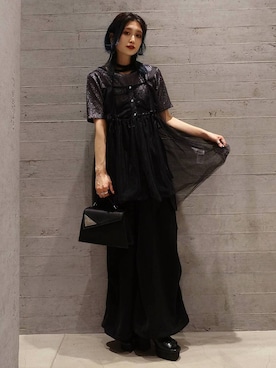 「HARE（ハレ）のアイテム（ベスト）」を使った、sayaさん（レディース・157cm）の春コーディネート