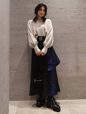 「HARE（ハレ）のアイテム（チェスターコート）」を使った、sayaさん（レディース・157cm）の秋コーディネート