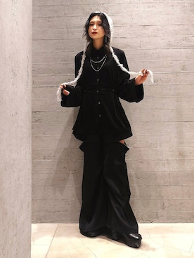 「HARE（ハレ）のアイテム（ニットキャップ/ビーニー）」を使った、sayaさん（レディース・157cm）の秋コーディネート