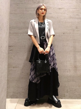 「HARE（ハレ）のアイテム（シューズ）」を使った、sayaさん（レディース・157cm）の春コーディネート