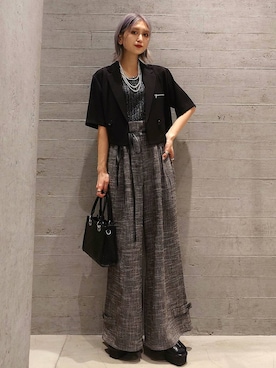 「HARE（ハレ）のアイテム（ジャケット/アウター）」を使った、sayaさん（レディース・157cm）の春コーディネート