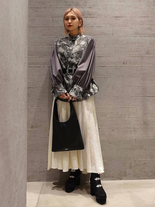 セール】アシメジャガードプリーツスカート(HARE)（スカート）｜HARE