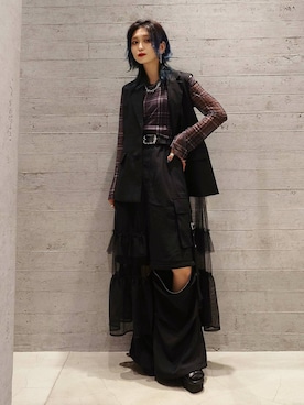 「HARE（ハレ）のアイテム（ワンピース/ドレス）」を使った、sayaさん（レディース・157cm）の夏コーディネート