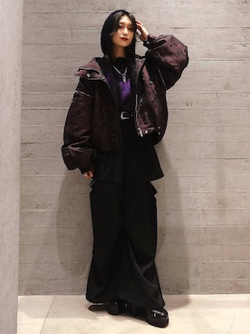 「HARE（ハレ）のアイテム（ローファー）」を使った、sayaさん（レディース・157cm）の秋コーディネート