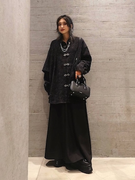 「HARE（ハレ）のアイテム（ボストンバッグ）」を使った、sayaさん（レディース・157cm）の秋コーディネート