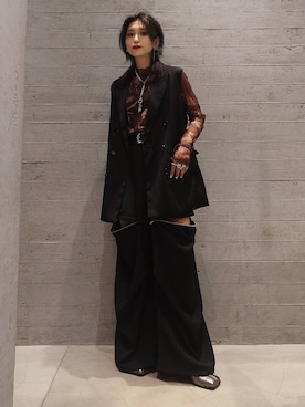 「アイテム（ブーツ、シルバー系）」を使った、sayaさん（レディース・157cm）の夏コーディネート