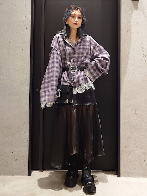 【予約販売品】 HARE（ハレ）の「BIGチェックガラシャツ(HARE)（シャツ/ブラウス トップス