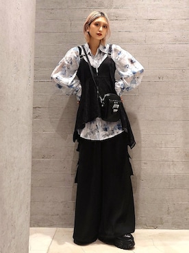 「HARE（ハレ）のアイテム（パンツ）」を使った、sayaさん（レディース・157cm）の春コーディネート