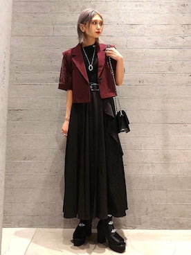 「HARE（ハレ）のアイテム（ジャケット/アウター）」を使った、sayaさん（レディース・157cm）の春コーディネート