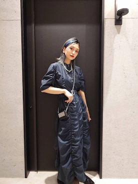 「HARE（ハレ）のアイテム（財布）」を使った、sayaさん（レディース・157cm）の春コーディネート