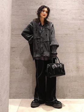 「HARE（ハレ）のアイテム（カーディガン/ボレロ）」を使った、sayaさん（レディース・157cm）の秋コーディネート