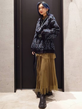 「HARE（ハレ）のアイテム（トレンチコート）」を使った、sayaさん（レディース・157cm）の冬コーディネート